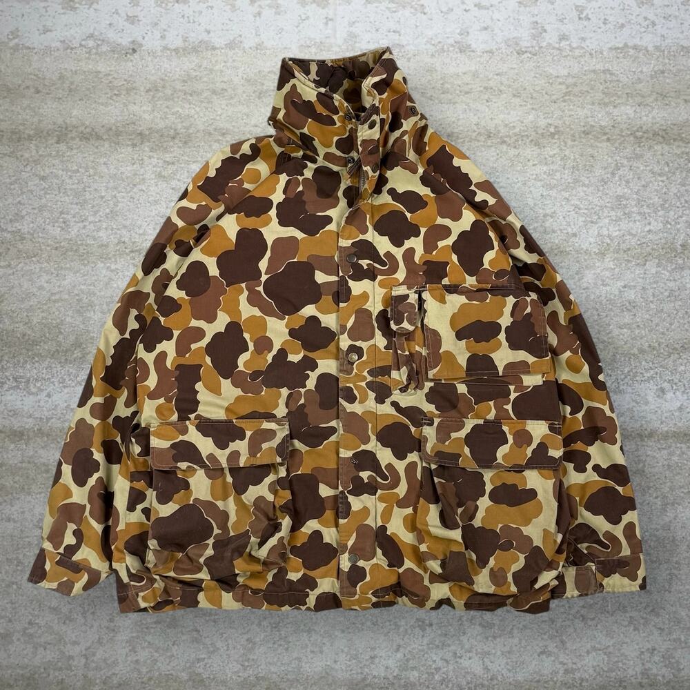 Vintage 90s Gamehide Jacket Mens L Duck Hunting Camo Canvas Full Zip Insulated